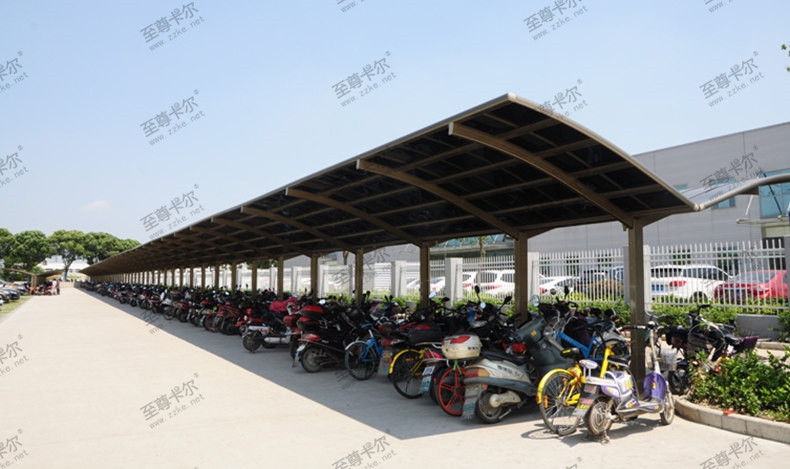 電動車充電車棚類型有哪幾種？用耐力板車棚做有哪些優(yōu)勢呢？